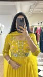 YELLOW THREAD EMBROIDERED FROCK (1)
